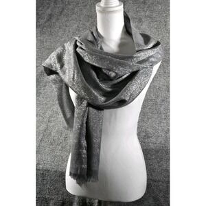 Womens Sparkling Glitter Metallic 68x24 Pashmina Silky Shawl Wrap Wedding Scarf